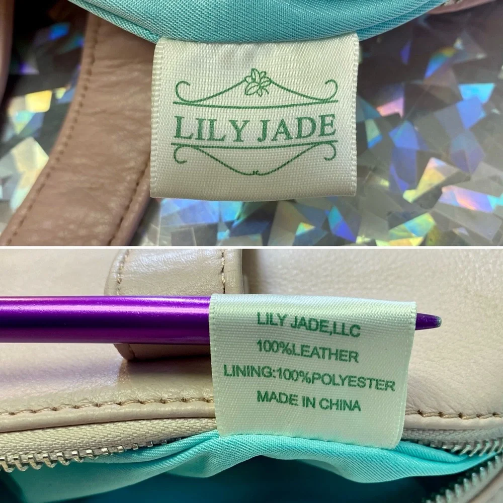 Lily Jade Madeline Convertible Diaper Bag Backpack Blush Pink Full Grain Leather